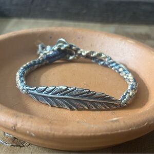 Silver Feather Bracelet